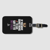 Als je iets te zeggen hebt in mijn gezicht bagagelabel (Voorkant (horizontaal))