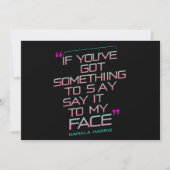 Als je iets te zeggen hebt in mijn gezicht kaart (Voorkant)