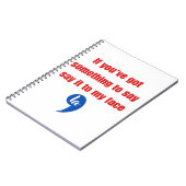 Als je iets te zeggen hebt in mijn gezicht notitieboek (Linkerzijde)