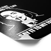 Als je iets te zeggen hebt tegen mijn gezicht foto afdruk (Hoek)