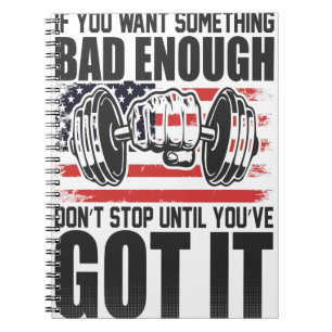 Als je iets wilt dat slecht genoeg is voor gym fit notitieboek