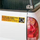 ALS JE IETS ZIET, KOPTEKENIS, POLITIE, MISBRUIK BUMPERSTICKER (Op Truck)