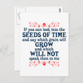 Als je in de Seeds of Time kunt kijken Briefkaart (Voorkant / Achterkant)