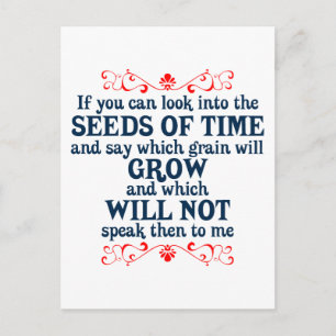 Als je in de Seeds of Time kunt kijken Briefkaart