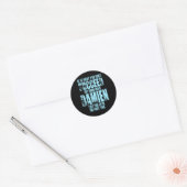 Als je in het begin niet bent geslaagd, probeer da ronde sticker (Envelop)