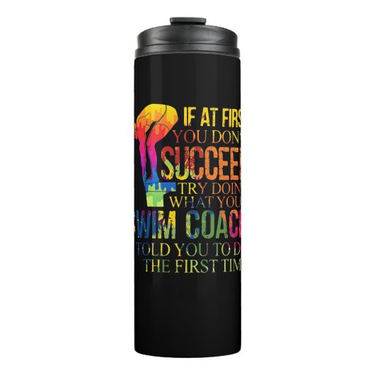 Als je in het begin niet bent geslaagd, probeer da thermosbeker (Voorkant)