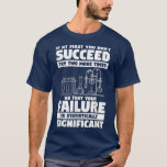 Als je in het begin niet meer twee keer meer kunt  t-shirt<br><div class="desc">Als je in het begin niet meer twee keer meer wetenschap hebt geprobeerd.</div>