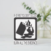 Als je in het begin niet slaagt briefkaart (Staand voorkant)