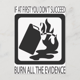 Als je in het begin niet slaagt briefkaart