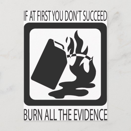 Als je in het begin niet slaagt briefkaart (Voorkant)