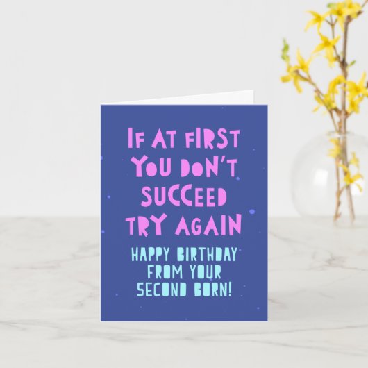 Als je in het begin niet slaagt, probeer het dan o kaart (Gele Bloem)