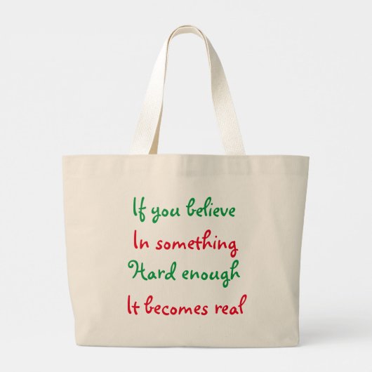 Als je in iets gelooft-tas grote boodschappentas grote tote bag (Achterkant)