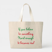 Als je in iets gelooft-tas grote boodschappentas tote bag (Achterkant)