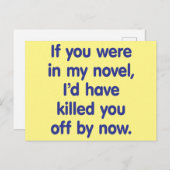 Als je in mijn roman zat feestdagenkaart (Voorkant / Achterkant)