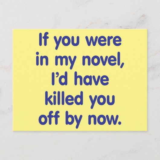 Als je in mijn roman zat feestdagenkaart (Voorkant)