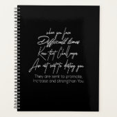 als je in moeilijke tijden bent , weet je dat de u planner (Voorkant)