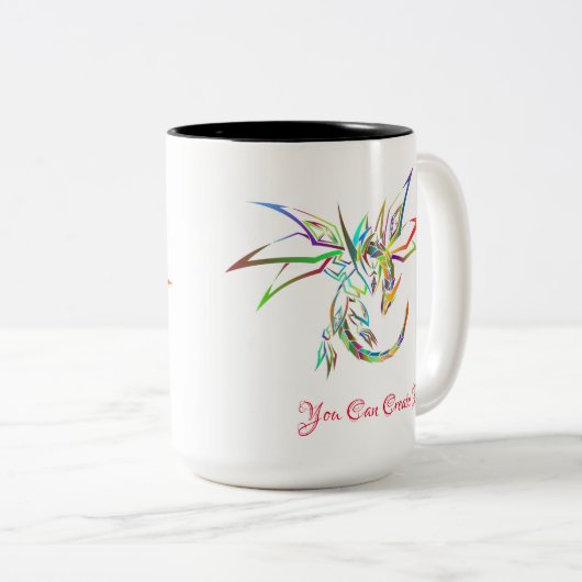 Als je je dat kunt voorstellen tweekleurige koffiemok (Voorkant rechts)