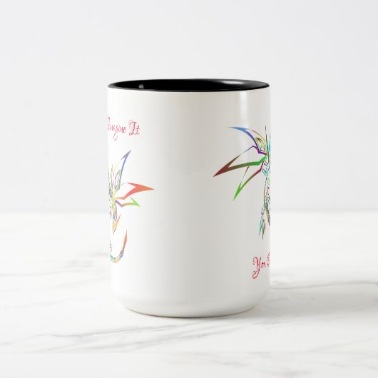 Als je je dat kunt voorstellen tweekleurige koffiemok (Center)