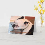 Als je je een beetje down voelt Boston Terrier Kaart (Gele Bloem)