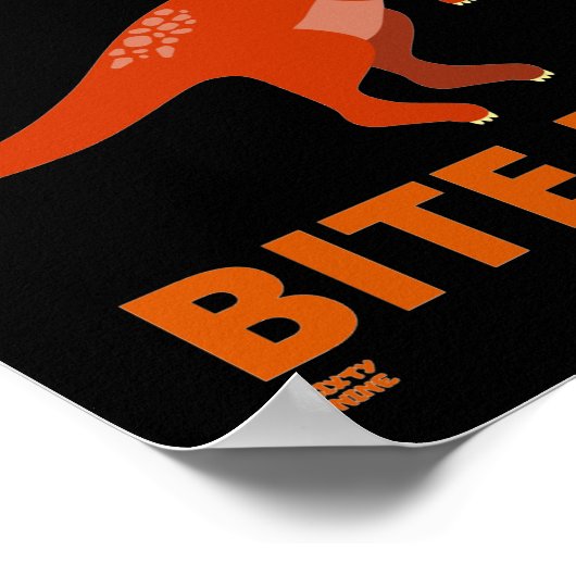 "ALS JE JE HANDEN HEBT AFGEHAALD" grappige dinosau Poster (Hoek)