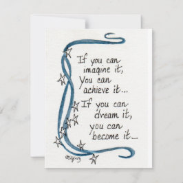 Als je je kan voorstellen.... Kleurtekening gezegd Notitiekaartje