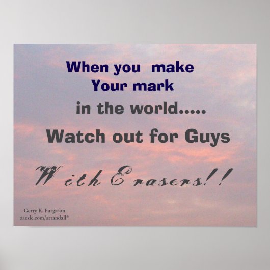 ALS JE JE STEMPEL DRUKT POSTER (Voorkant)