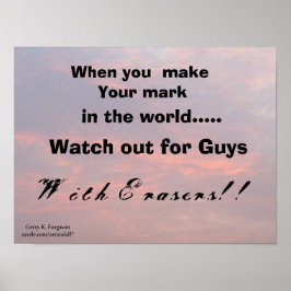 ALS JE JE STEMPEL DRUKT POSTER