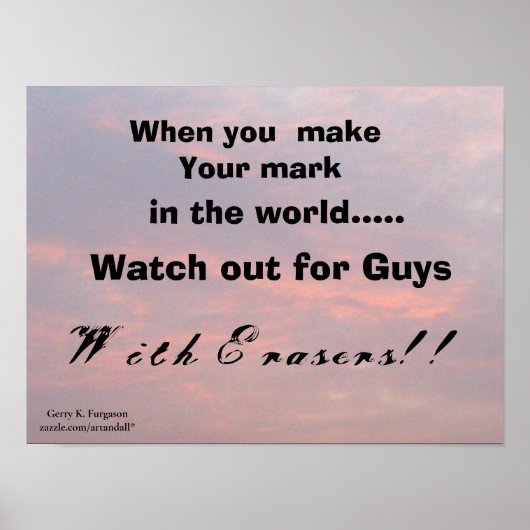 ALS JE JE STEMPEL DRUKT POSTER (Voorkant)