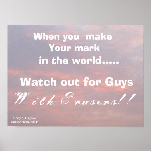 ALS JE JE STEMPEL DRUKT POSTER (Voorkant)