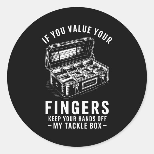 Als je je vingers waardeert Grappige visuitrusting Ronde Sticker (Voorkant)