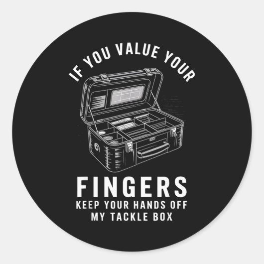 Als Je Je Vingers Wert Is Grappige Visuitrusting D Ronde Sticker (Voorkant)