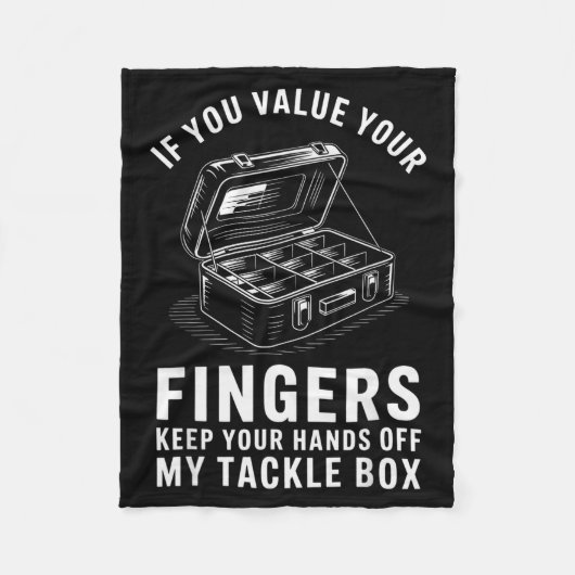 Als Je Je Vingers Wert Is Visspullen Doos Grappig Fleece Deken (Voorkant)