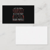 Als je jezelf in een eerlijke strijd vindt visitekaartje (Voorkant / Achterkant)