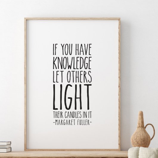 Als je kennis hebt, laat je anderen dat dan doen, poster