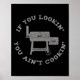 Als je kijkt, kook je geen BBQ-rook Poster