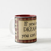 Als je kunt dromen: koffie-Mok Tweekleurige Koffiemok (Voorkant links)