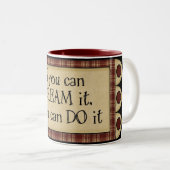 Als je kunt dromen: koffie-Mok Tweekleurige Koffiemok (Voorkant rechts)