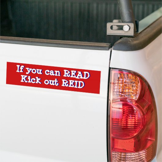 Als je kunt LEZEN, klik je op REID Bumpersticker (Op Truck)