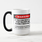 Als je kunt lezen, terug weg grappig - kleur morph magische mok (Links)