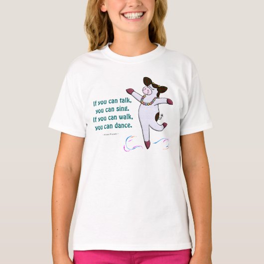 Als je kunt lopen, kan je dansen. t-shirt (Voorkant)
