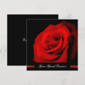 Als je lacht/Rode Roos Uw-Gelegenheid Nodigt Kaart (Voorkant / Achterkant)
