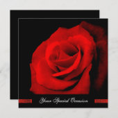 Als je lacht/Rode Roos Uw-Gelegenheid Uitnodigt Kaart (Voorkant / Achterkant)