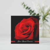 Als je lacht/Rode Roos Uw-Gelegenheid Uitnodigt Kaart (Staand voorkant)