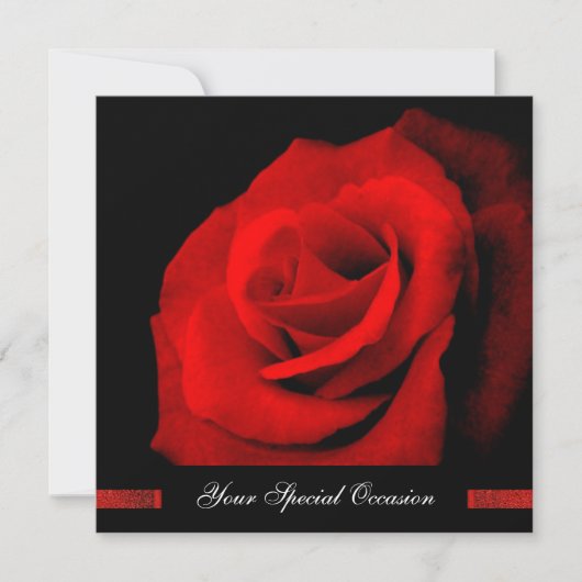 Als je lacht/Rode Roos Uw-Gelegenheid Uitnodigt Kaart (Voorkant)