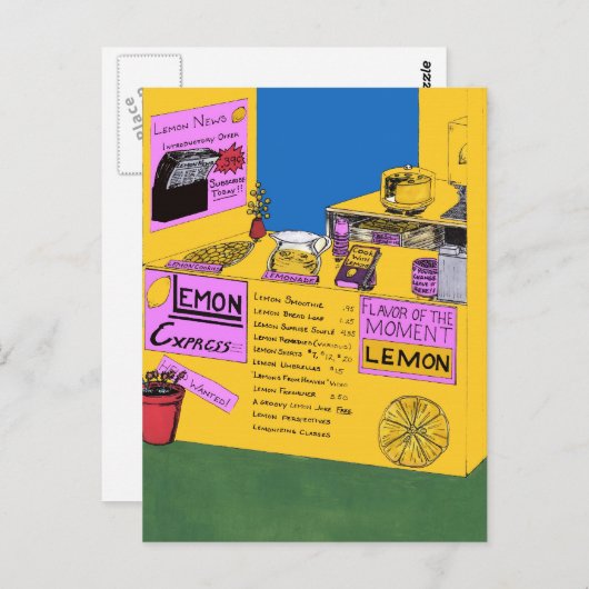 Als je leemons hebt, maak limonade briefkaart (Voorkant / Achterkant)