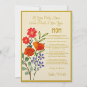 Als je maar wist hoeveel ik van je hou, mama feestdagenkaart (Voorkant)