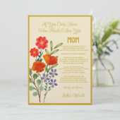 Als je maar wist hoeveel ik van je hou, mama feestdagenkaart (Staand voorkant)