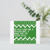 Als je me een Fruitcake geeft... grappig design Briefkaart (Staand voorkant)