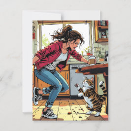 Als je me nodig hebt, bel me dan! | Grappige koffi Briefkaart