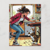 Als je me nodig hebt, bel me dan! | Grappige koffi Briefkaart (Voorkant)